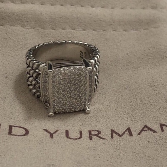 Wheaton® Ring in Sterling Silver with Pavé Diamonds sz7 - Picture 1 of 7